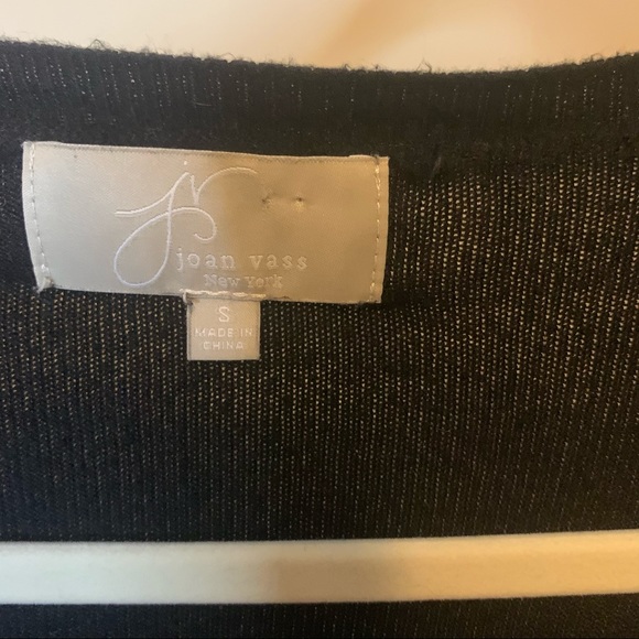 3/$20 Joan Vass Black Button Up Cardigan W/Pockets - Picture 3 of 6